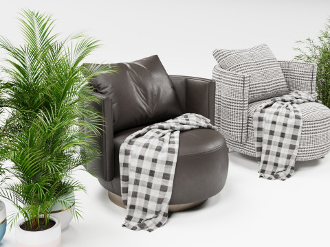 Armchair chair plant Model 3D
