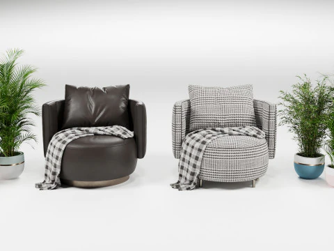 Armchair chair plant 3D Model