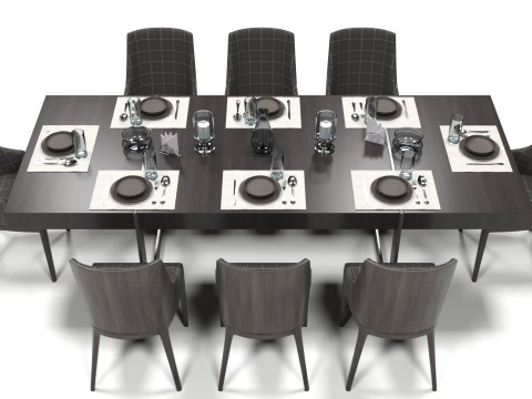 Chair table wood Model 3D