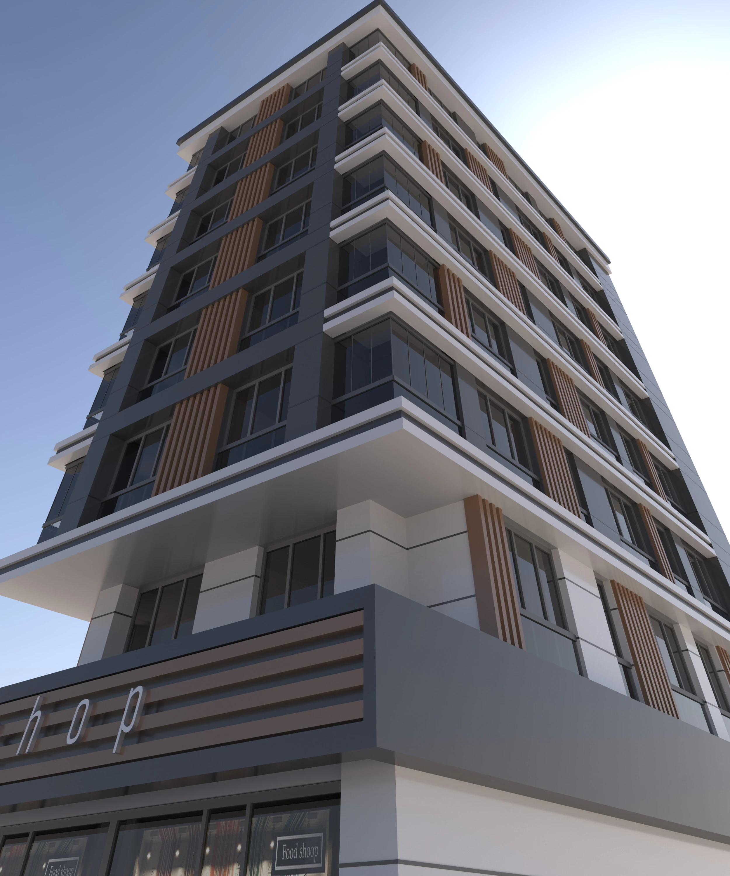 Building modern 3D Model .c4d .max .obj .3ds .fbx .stl .blend