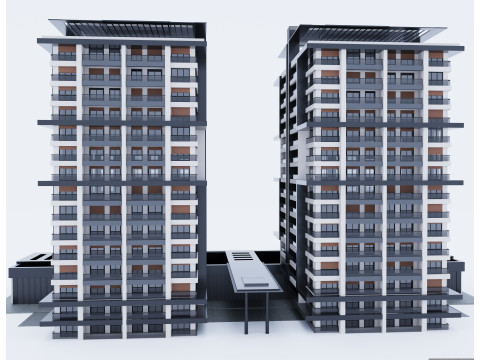 Modern building 3D Modell