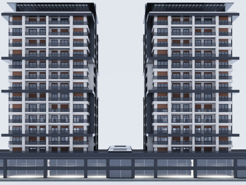 Modern building 3D Modell