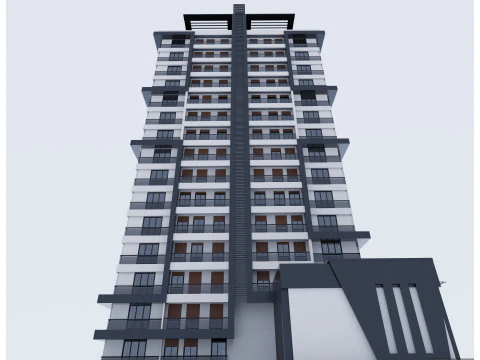 현대적인 건물 3D 모델