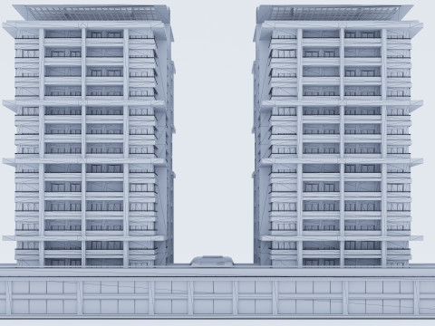 Modern building 3D Modell