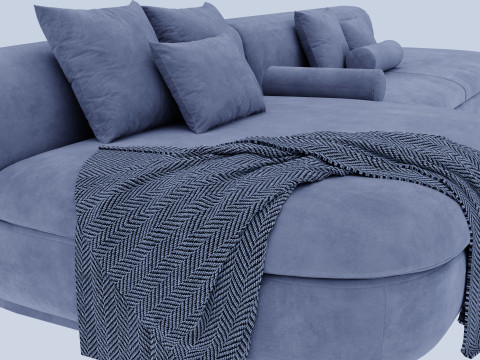 Blue sofa 3D 模型