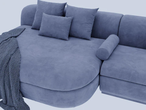 Blue sofa 3D Model