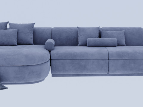 Blue sofa 3Dモデル