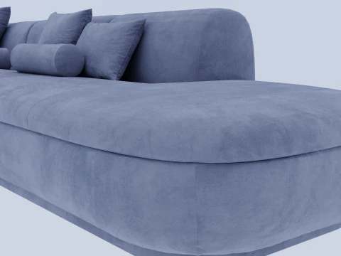 Blue sofa 3D Model