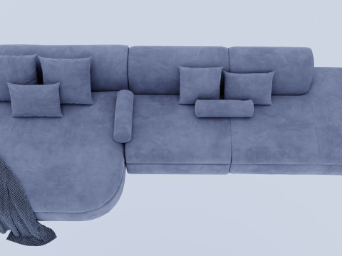 Blue sofa 3Dモデル