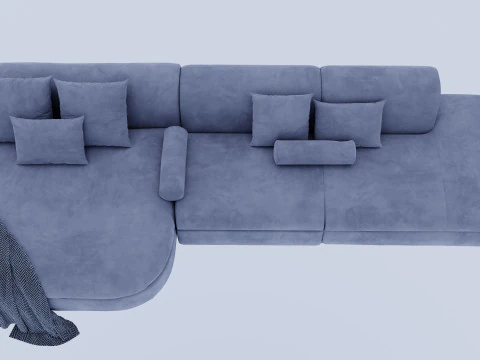Blue sofa 3D Model