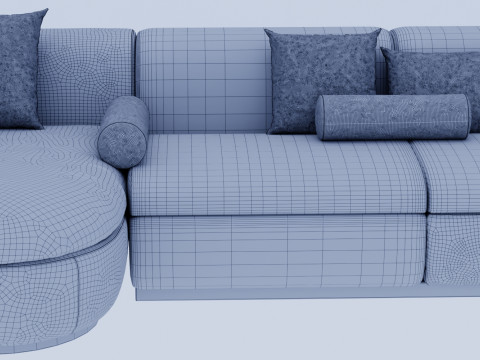 Blue sofa 3Dモデル