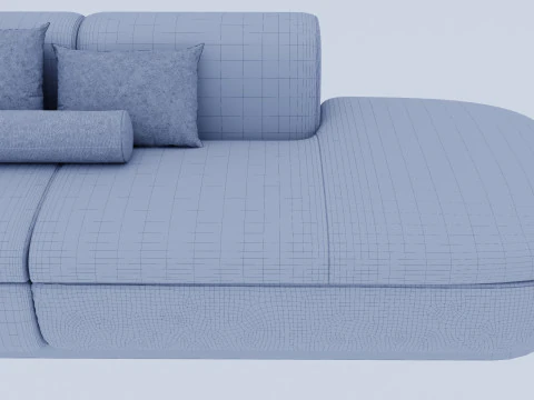 Blue sofa 3D Model