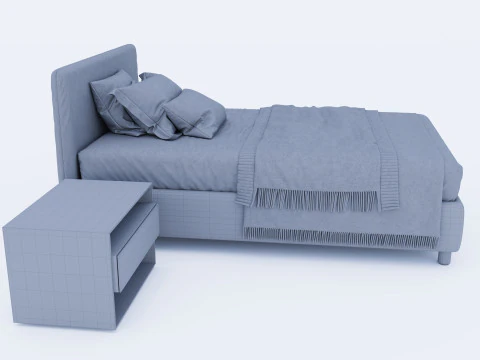 Bed bedroom 3D Model