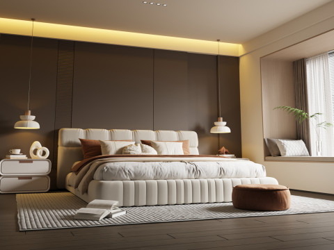 현대 침실 3D 모델