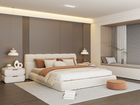 현대 침실 3D 모델