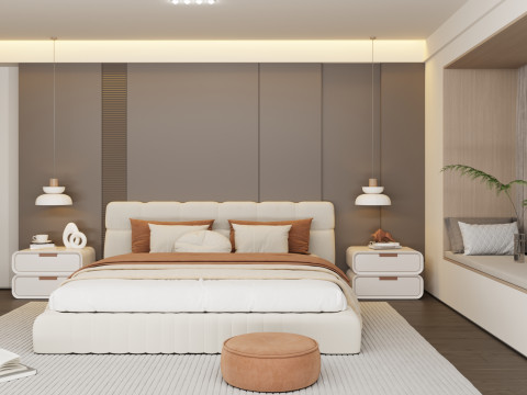 현대 침실 3D 모델