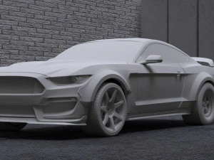 2016 mustang gt350 rtr wide files 3D Model
