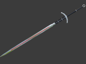 a one and a half sword in the fantasy style 3D 模型