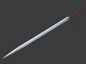 fantasy two-handed sword 3D 模型