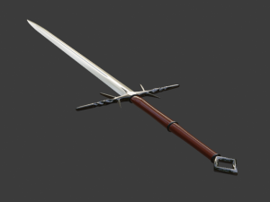 fantasy two-handed sword 3D 模型