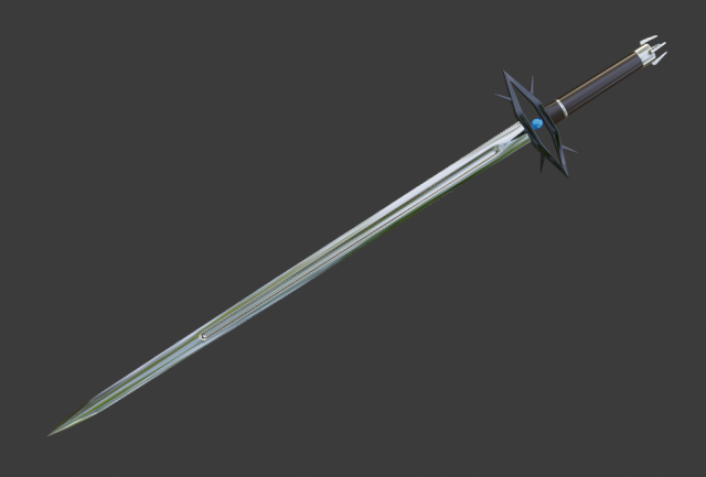 fantasy sword 3D 모델 .c4d .max .obj .3ds .fbx .stl .blend 