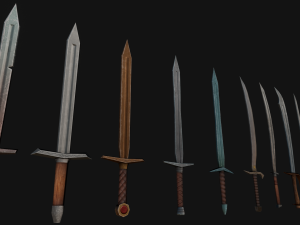 Stylized Swords Pack 3D Model