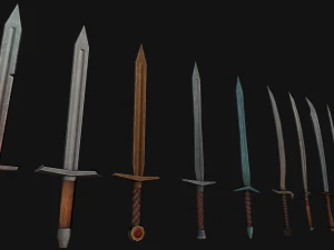 Stylized Swords Pack 3D Model