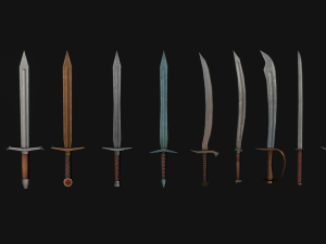 Stylized Swords Pack 3D Model