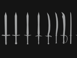 Stylized Swords Pack 3D Model