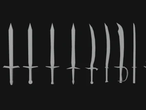 Stylized Swords Pack 3D Model