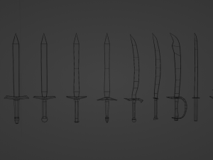 Stylized Swords Pack 3D Model