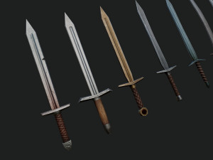 Stylized Swords Pack 3D Model