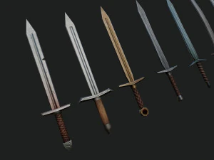 Stylized Swords Pack 3D Model
