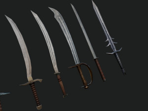 Stylized Swords Pack 3D Model