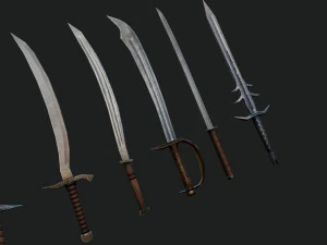 Stylized Swords Pack 3D Model