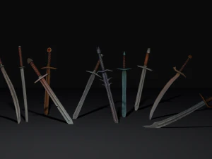 Pakiet stylizowanych mieczy Model 3D