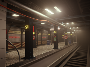 subway station interior 3D Модель