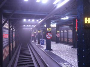 subway station interior 3D Model