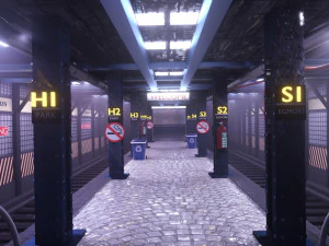 subway station interior 3D Model