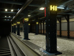 subway station interior 3D Model