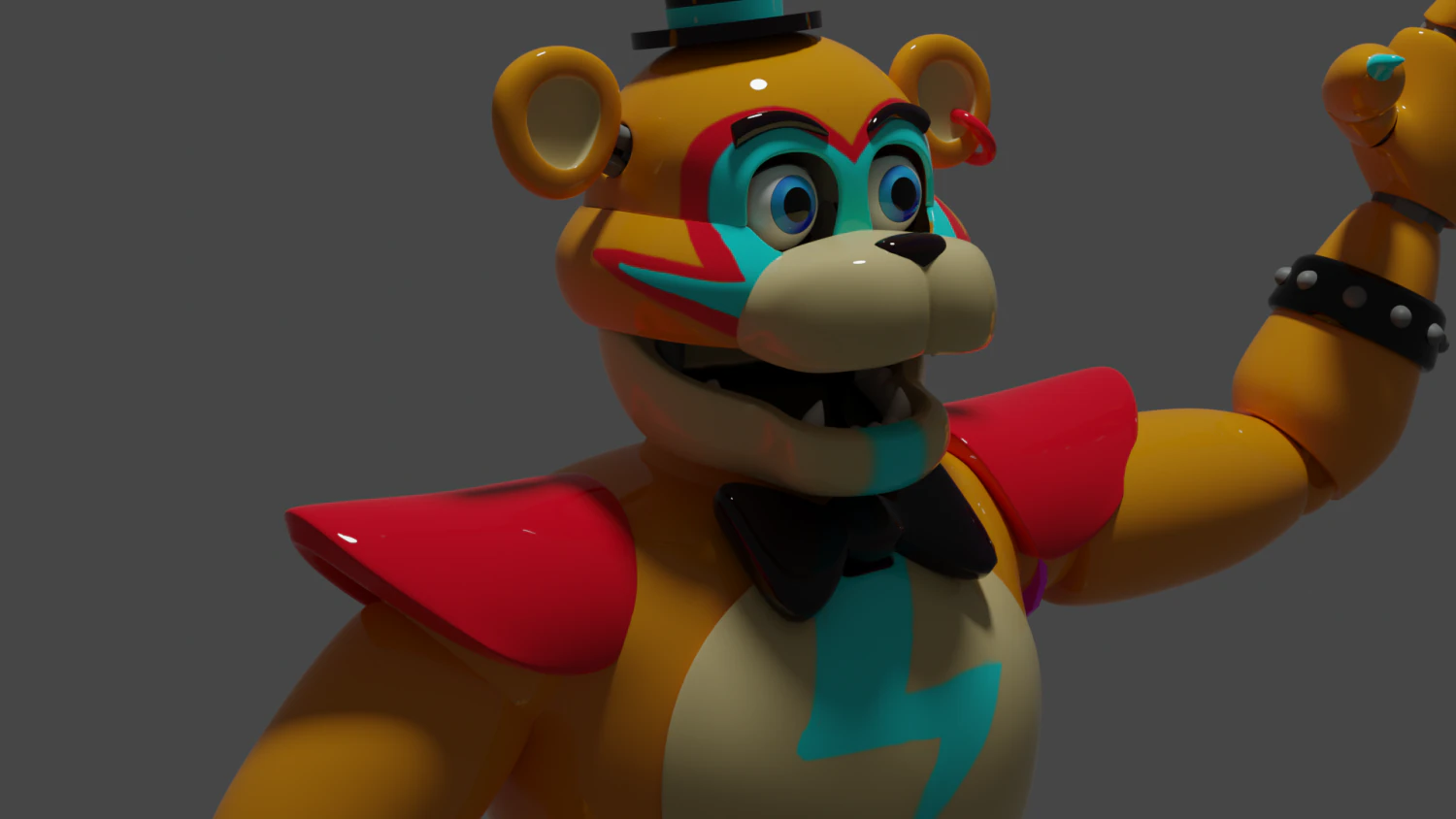 Glamrock Freddy 3D Model .c4d .max .obj .3ds .fbx .stl .blend 