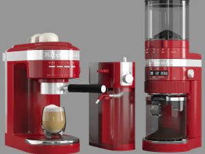 kitchenaid coffee collection espresso machine grinder 3D Model