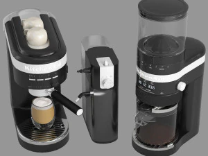 kitchenaid coffee collection espresso machine grinder 3D Model