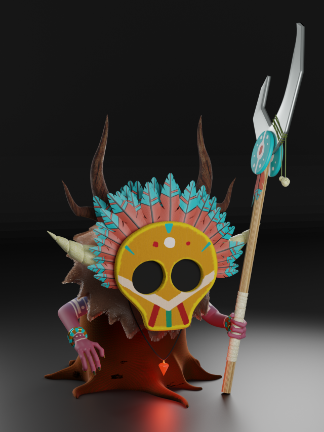 shaman 3D Model .c4d .max .obj .3ds .fbx .stl .blend 