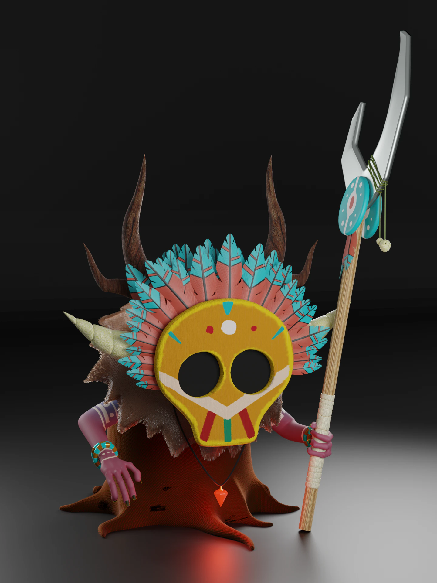 shaman 3D Model .c4d .max .obj .3ds .fbx .stl .blend 
