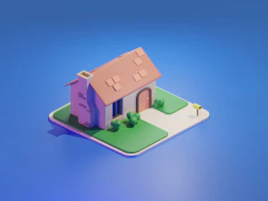 house project low poly 3D Model