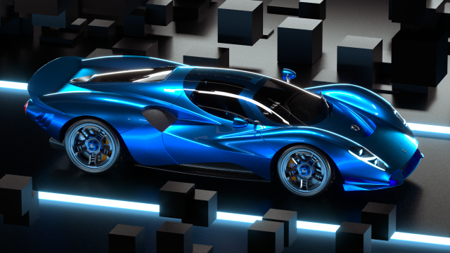 De Tomaso P72 3D-Modell .c4d .max .obj .3ds .fbx .stl .blend 