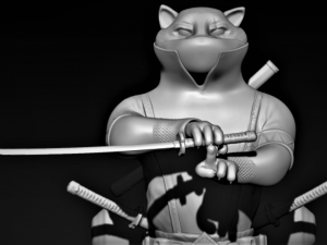 ninja cat simbad 3d print model 3D Print Model