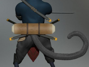 ninja cat simbad 3d print model 3D Print Model