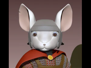 modelo de impress&atilde;o 3D do guerreiro do rato Modelo de Impressão 3D